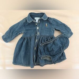 Ralph Lauren Baby Denim Dress & Bloomers